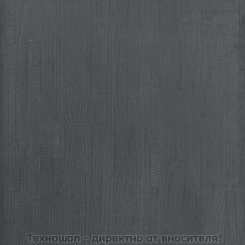 Етажерка, сива, 60x30x210 см, борово дърво масив