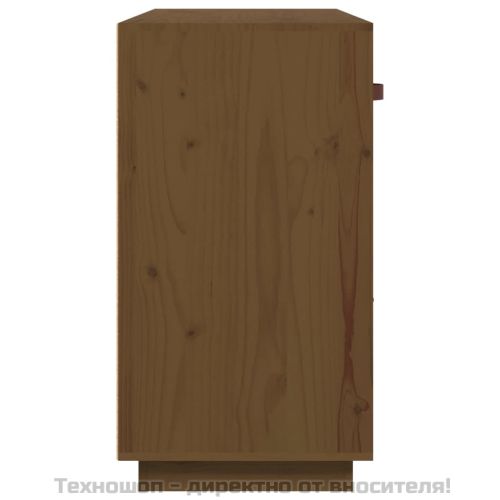 Сайдборд, меденокафяв, 100x40x75 см, бор масив