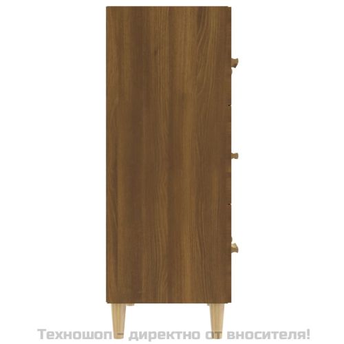 Сайдборд, Кафяв дъб, 70x34x90 см, инженерно дърво