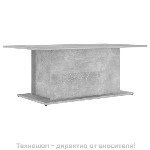 Кафе маса, бетонно сива, 102x55,5x40 см, инженерно дърво
