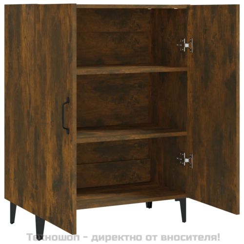 Сайдборд, опушен дъб, 70x34x90 см, инженерно дърво