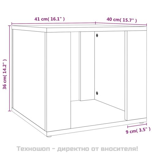 Нощна масичка, дъб сонома, 41x40x36 см, инженерно дърво
