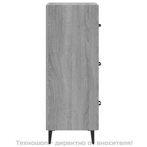 Сайдборд, сив сонома, 34,5x34x90 см, инженерно дърво