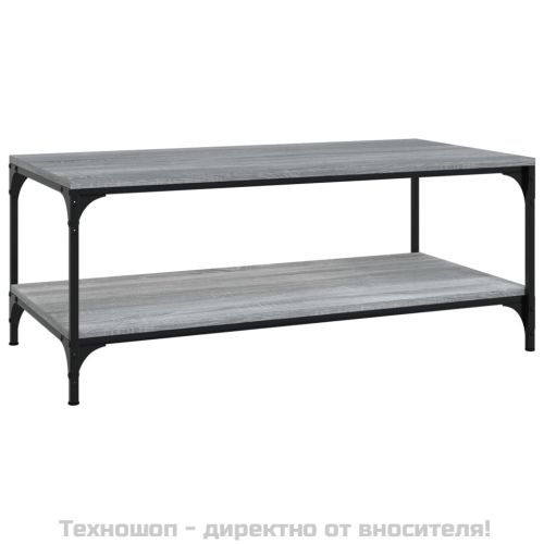 Кафе маса, сив сонома, 80x50x40 см, инженерно дърво