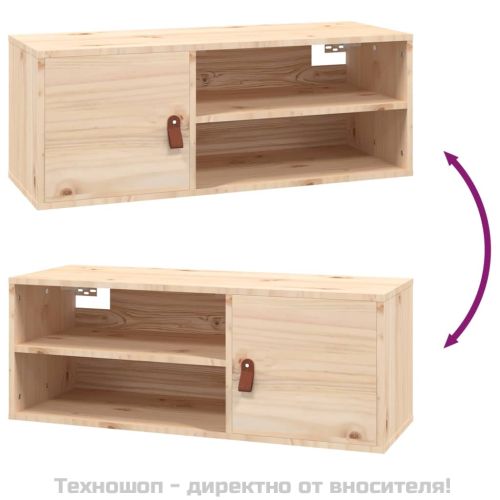 Стенни шкафове, 2 бр, 80x30x30 см, бор масив