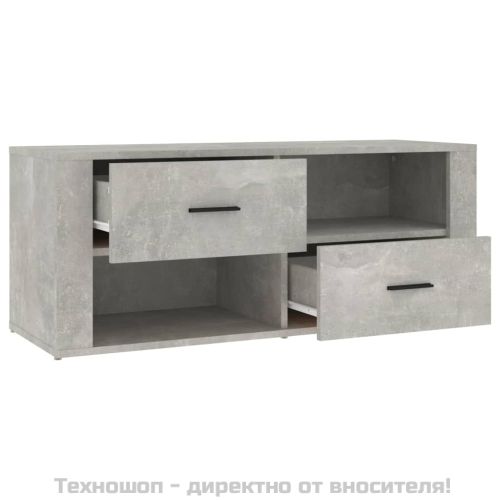 ТB шкаф, сив, 100x35x40 см, инженерно дърво