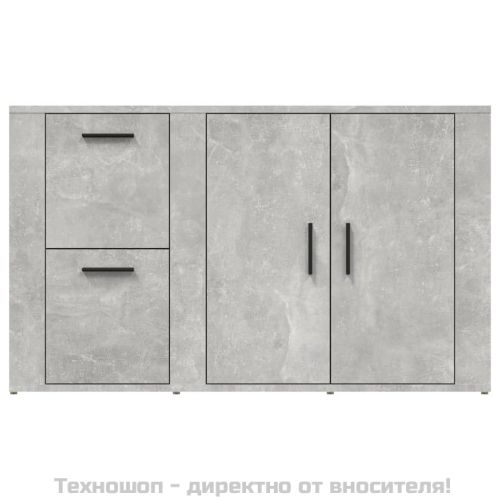 Сайдборд, бетонно сив, 100x33x59,5 см, инженерно дърво