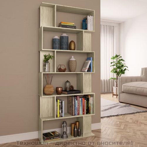 Разделител за стая, дъб сонома, 80x24x192 см, инженерно дърво