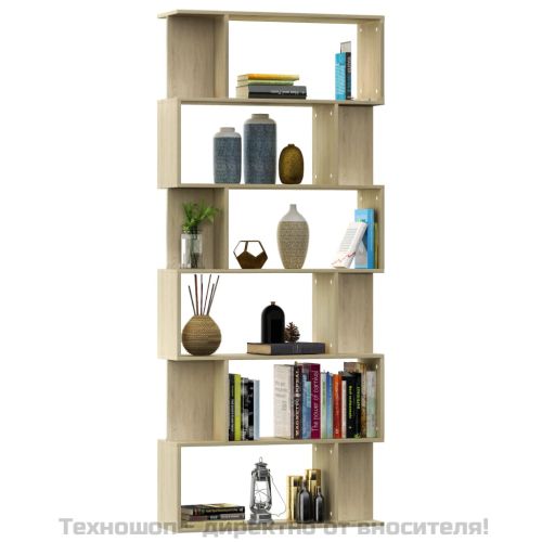 Разделител за стая, дъб сонома, 80x24x192 см, инженерно дърво