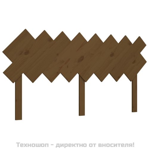 Горна табла за легло, меденокафява, 159,5x3x80,5 см, бор масив