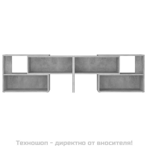 ТВ шкаф, бетонно сив, 149x30x52 см, инженерно дърво