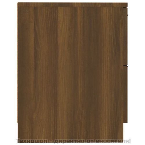 Нощни шкафчета, 2 бр, Кафяв дъб, инженерно дърво