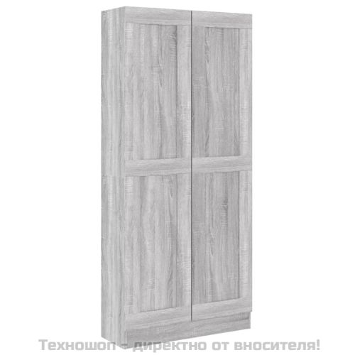 Шкаф за книги, сив сонома, 82,5x30,5x185,5 см, инженерно дърво