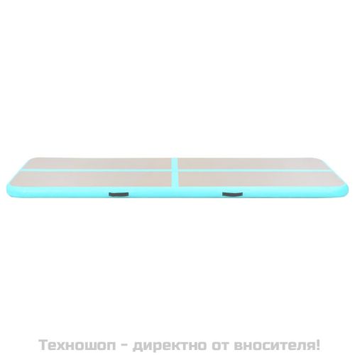 Надуваем дюшек за гимнастика с помпа, 400x100x10 см, PVC, зелен