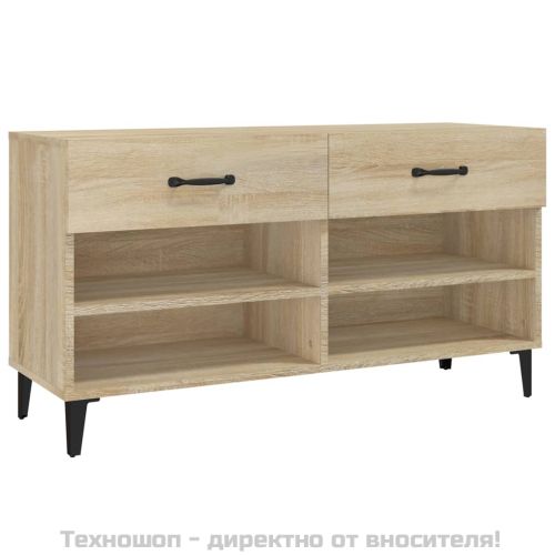 Шкаф за обувки, сонома дъб, 102x35x55 см, инженерно дърво
