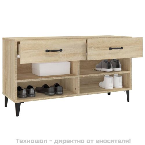 Шкаф за обувки, сонома дъб, 102x35x55 см, инженерно дърво