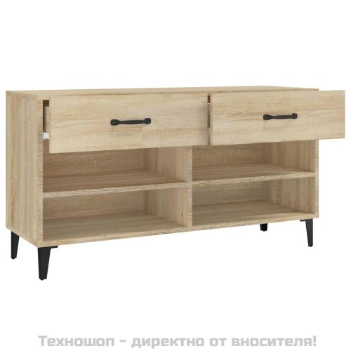 Шкаф за обувки, сонома дъб, 102x35x55 см, инженерно дърво