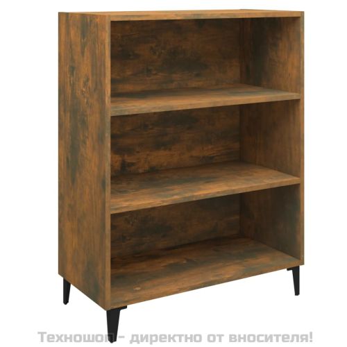 Сайдборд, опушен дъб, 69,5x32,5x90 см, инженерно дърво