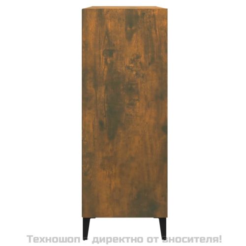 Сайдборд, опушен дъб, 69,5x32,5x90 см, инженерно дърво