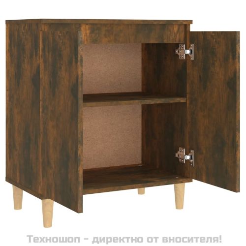 Сайдборд, опушен дъб, 60x35x70 см, инженерно дърво