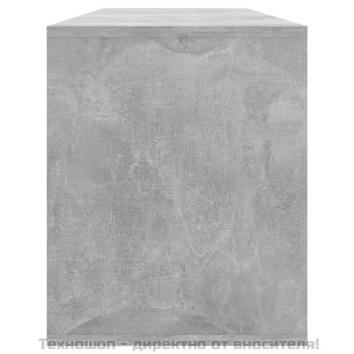 ТВ шкаф, Бетонно сиво, 130x35x50 см, инженерно дърво