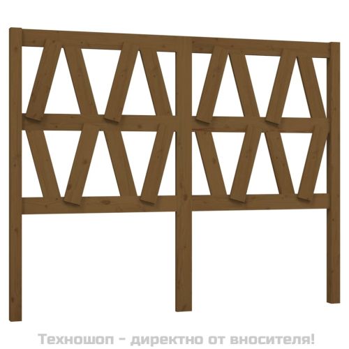 Горна табла за легло, меденокафява, 126x4x100 см, бор масив