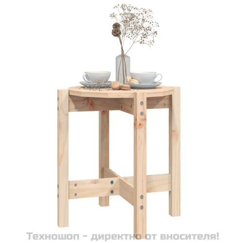 Кафе маса, Ø 42,5x45 см, борово дърво масив
