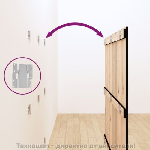 Стенна табла за спалня, черна, 140x3x110 см, борово дърво масив