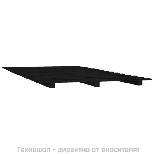 Рамка за легло, черно, 100x200 см, бор масив