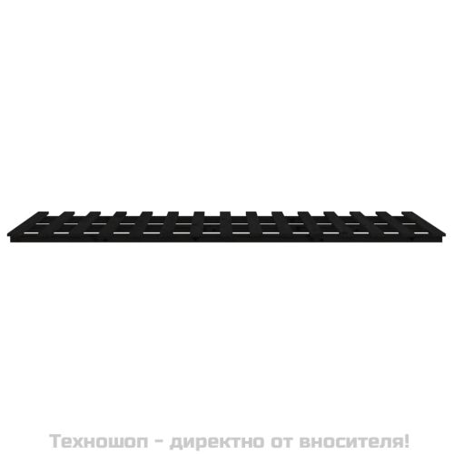 Рамка за легло, черна, бор масив, 90x190 см