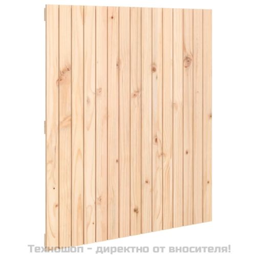 Стенна табла за спалня, 95,5x3x110 см, борово дърво масив