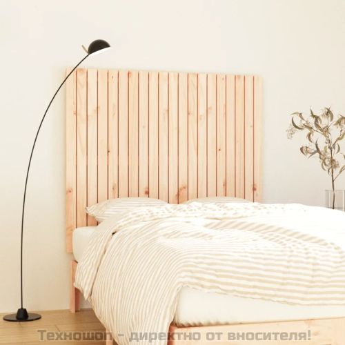 Стенна табла за спалня, 127,5x3x110 см, борово дърво масив