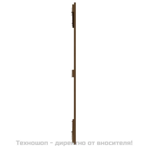 Стенна табла за спалня, меденокафява, 95,5x3x110 см, бор масив