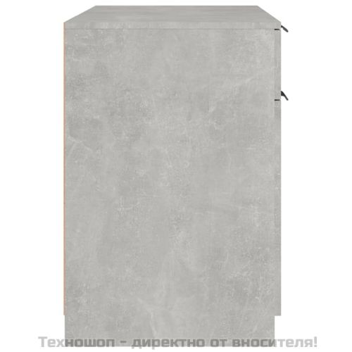 Бюро, бетонно сиво, 100x50x75 см, инженерно дърво