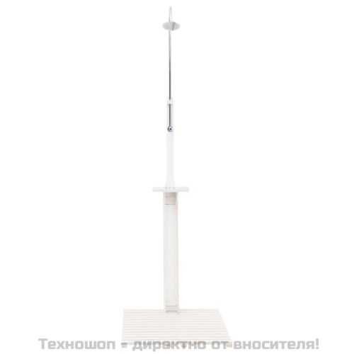 Градински душ, бял, дърво