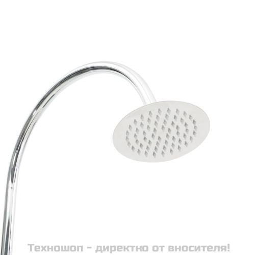 Градински душ, бял, дърво