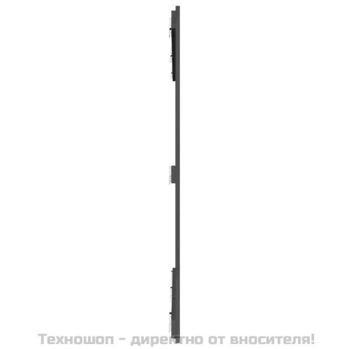 Стенна табла за спалня, сива, 159,5x3x110см, борово дърво масив