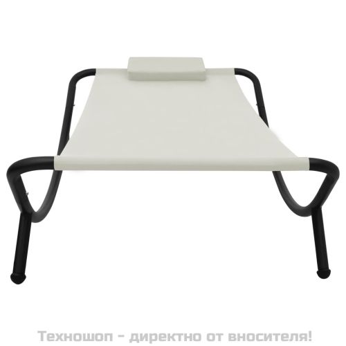 Градинско легло, кремаво, 200x90 см, стомана