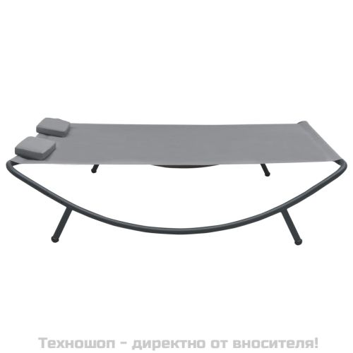 Градинско лаундж легло, текстил, антрацит