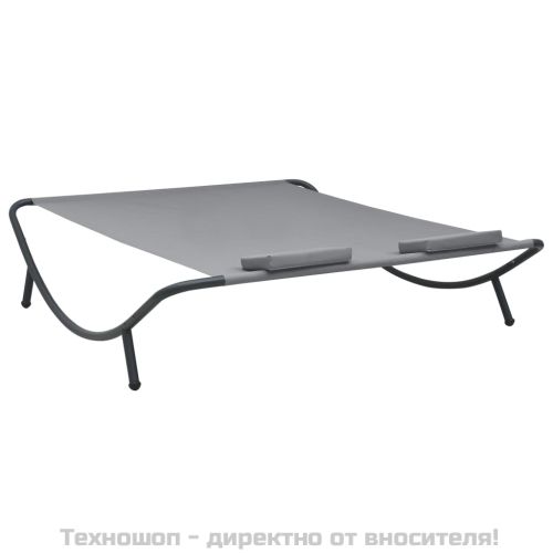 Градинско лаундж легло, текстил, антрацит
