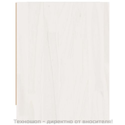 Нощни шкафчета, 2 бр, бели, 40x30,5x40 см, бор масив