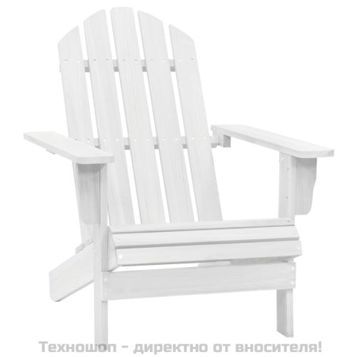 Градински стол, дърво, бял