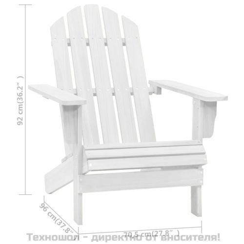 Градински стол, дърво, бял