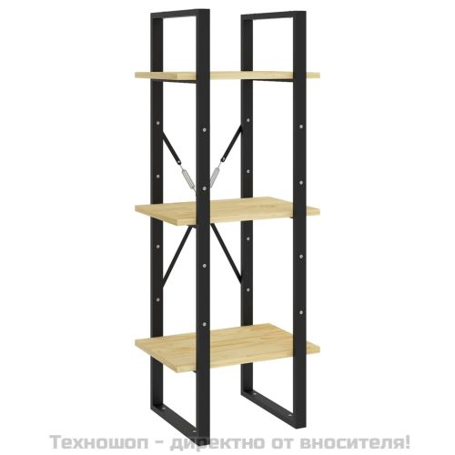 3-етажна библиотека, 40x30x105 см, борово дърво масив