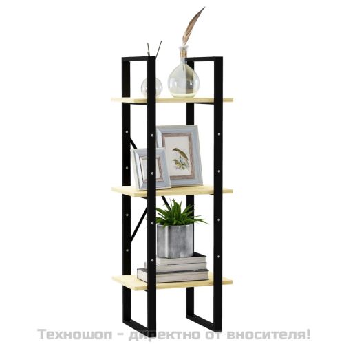 3-етажна библиотека, 40x30x105 см, борово дърво масив