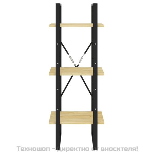 3-етажна библиотека, 40x30x105 см, борово дърво масив
