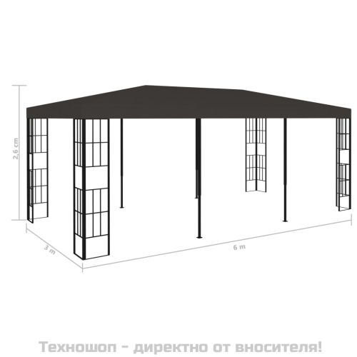 Шатра, 3х6 м, антрацит