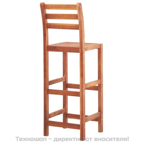 Бар столове, 4 бр, акациево дърво масив