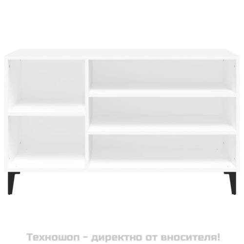 Шкаф за обувки, бял, 102x36x60 см, инженерно дърво