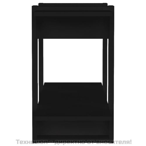 Библиотека/разделител за стая, черна, 80x30x51 см